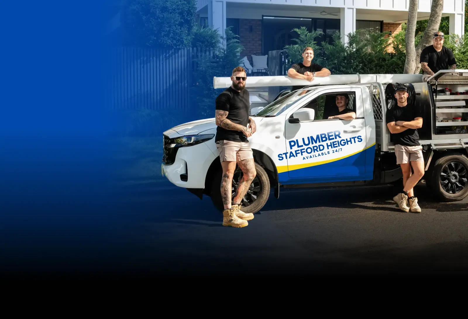 Plumber Stafford Heights team with the ute